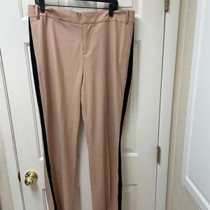 Rachel Roy Beige Black Tuxedo Stripe Trousers